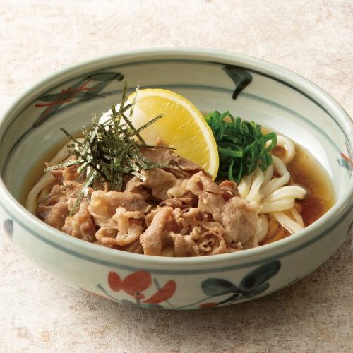 三元豚の冷たいぶっかけうどん